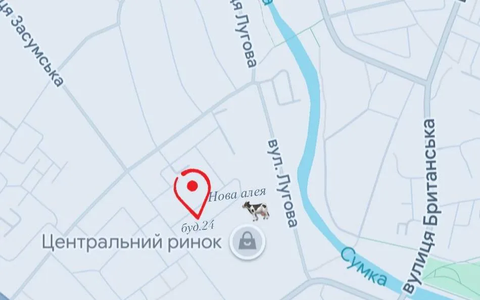 Карта: Центральний ринок, будиночок №24 на новій алеї